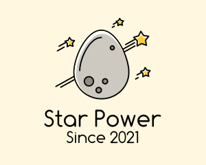 Egg Asteroid Meteor logo design