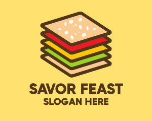 Square Burger Sandwich logo