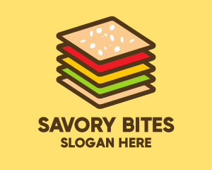 Square Burger Sandwich logo