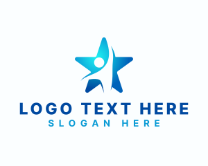 Celebrity - Abstract Human Star logo design