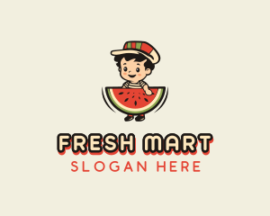Grocery Watermelon Fruit logo