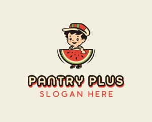 Grocery Watermelon Fruit logo