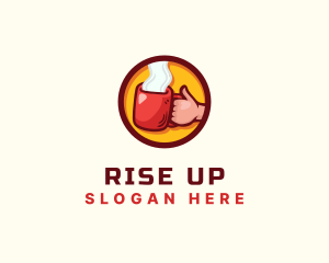 Coffee Cup Thumbs up logo design