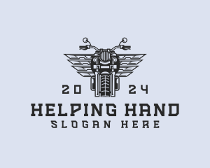 Motorcycle Rider Mechanic Logo