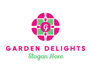 Flower Boutique Tile logo design