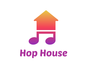 Musical Note House logo design