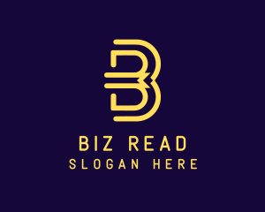 Simple Bookmark Letter B  logo design