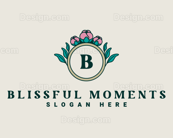 Ornamental Rose Wreath Logo