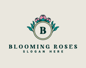 Ornamental Rose Wreath logo design