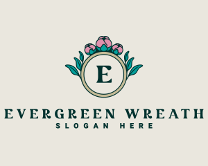 Ornamental Rose Wreath logo design