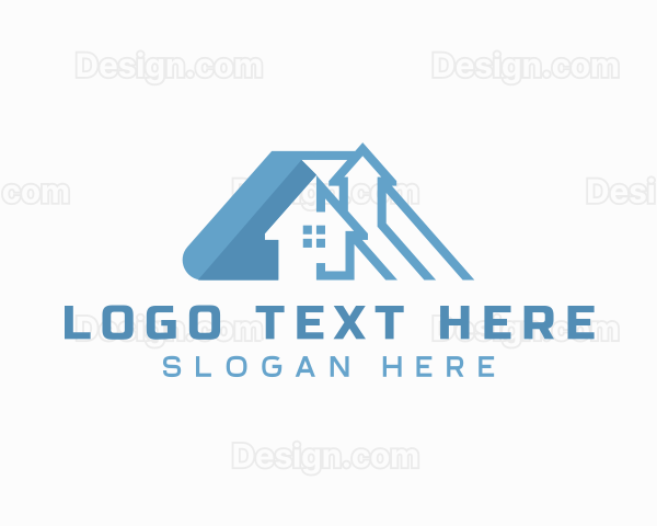 House Roofing Construction Logo