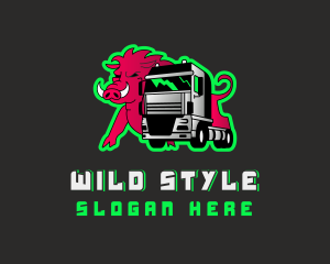 Wild Boar Truck logo design