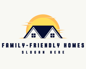 House Residence Roofing logo design