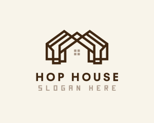 Real Estate House Roofing logo design