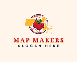 Massachusetts Cranberries Fruit logo design