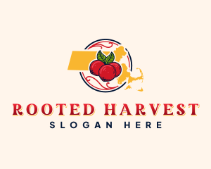 Massachusetts Cranberries Fruit logo design