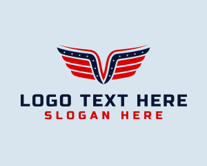 Eagle - Flag Wings America logo design