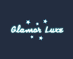 Glamorous Neon Star logo design