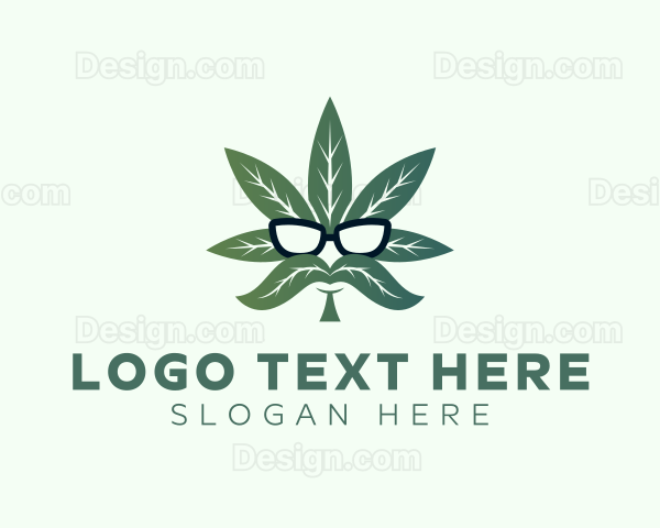 Marijuana Sunglasses Leaf Logo