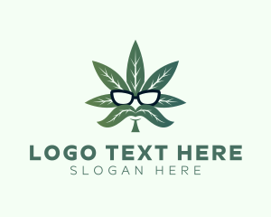 Marijuana Sunglasses Leaf logo