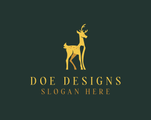 Deer Animal Wildlife logo design