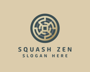 Yoga Chakra Maze logo design