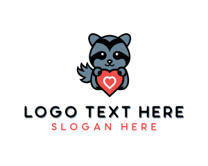 Heart - Raccoon Heart Zoo logo design
