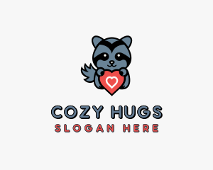 Raccoon Hug Zoo logo design