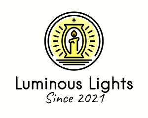 Religious Candle Light  logo design