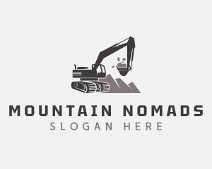 Excavator Mountain Builder logo design