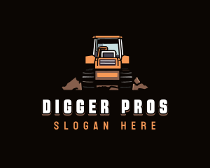 Industrial Quarry Excavator logo design