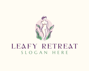 Woman Body Spa  logo design