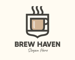 Hot Coffee Shield logo design