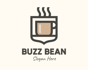 Hot Coffee Shield logo design