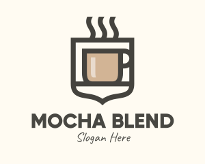 Hot Coffee Shield logo design