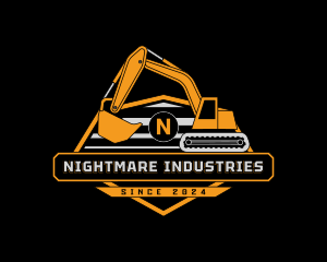 Excavator Industrial Digger logo design