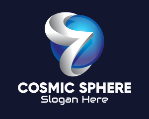3D Futuristic Sphere logo design