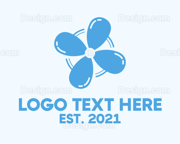 Blue Bubble Fan Logo