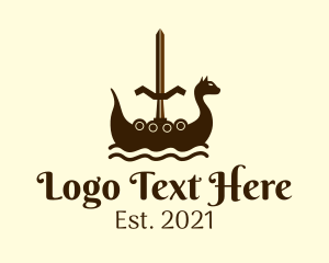 Viking Boat Sword logo