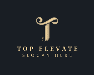 Stylish Brand Letter T logo design