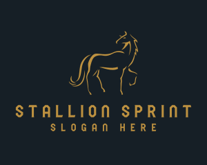 Stallion Horse Mane logo design