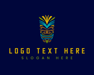 Tiki Tribal Mask logo