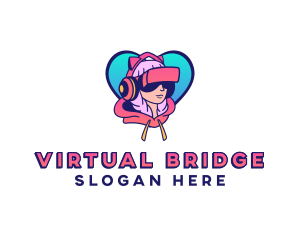 Virtual Game Girl Avatar logo