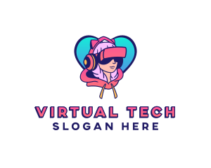 Virtual Game Girl Avatar logo