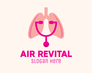 Pink Lungs Check Up logo design