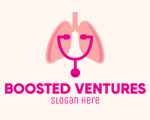 Pink Lungs Check Up logo design