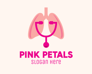 Pink Lungs Check Up logo design