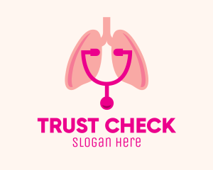 Pink Lungs Check Up logo design