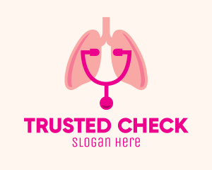 Pink Lungs Check Up logo design