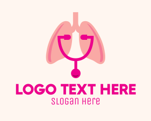 Oxygen - Pink Lungs Check Up logo design